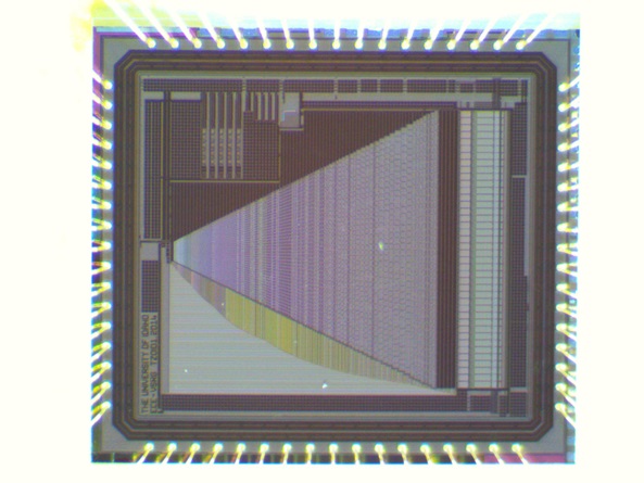 Die photograph of the trapezoid imager.