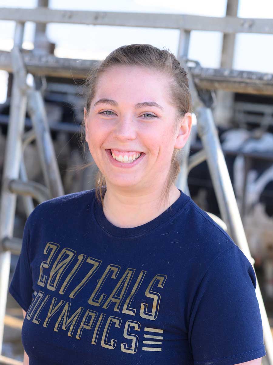 Allison Stevens investigates how to reduce nitrogen emissions in dairy cattle while maintaining milk production.