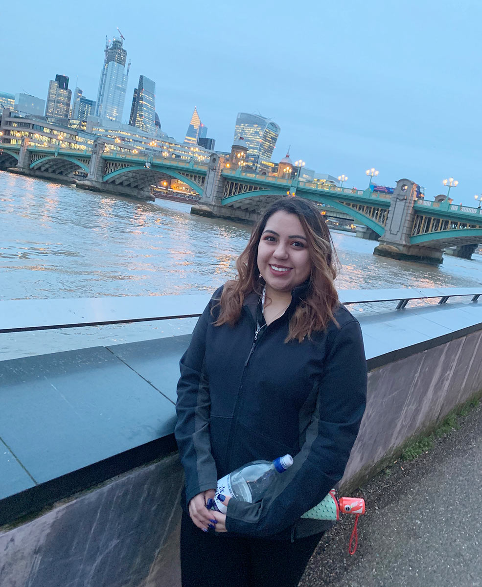 Student Saydie Garcia in London, England