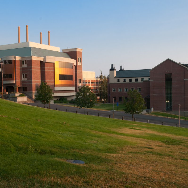 Engineering and Physics buildings on the U of I campus.