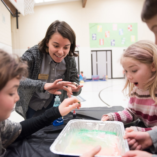 Engineering Ambassadors work with k-12 students