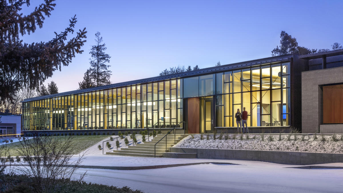 Front view of the Medical Education Building