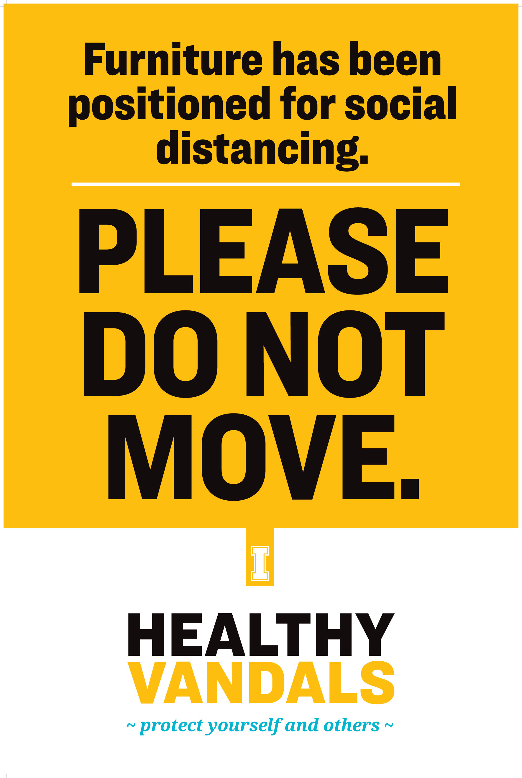 Furniture has been positioned for social distancing. Please do not move.