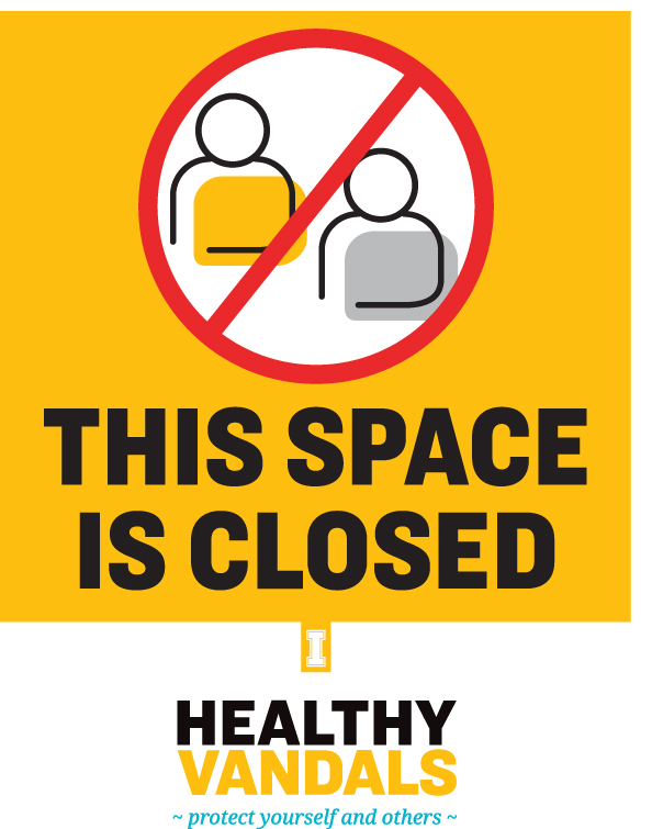 A flyer saying "This Space is Closed"