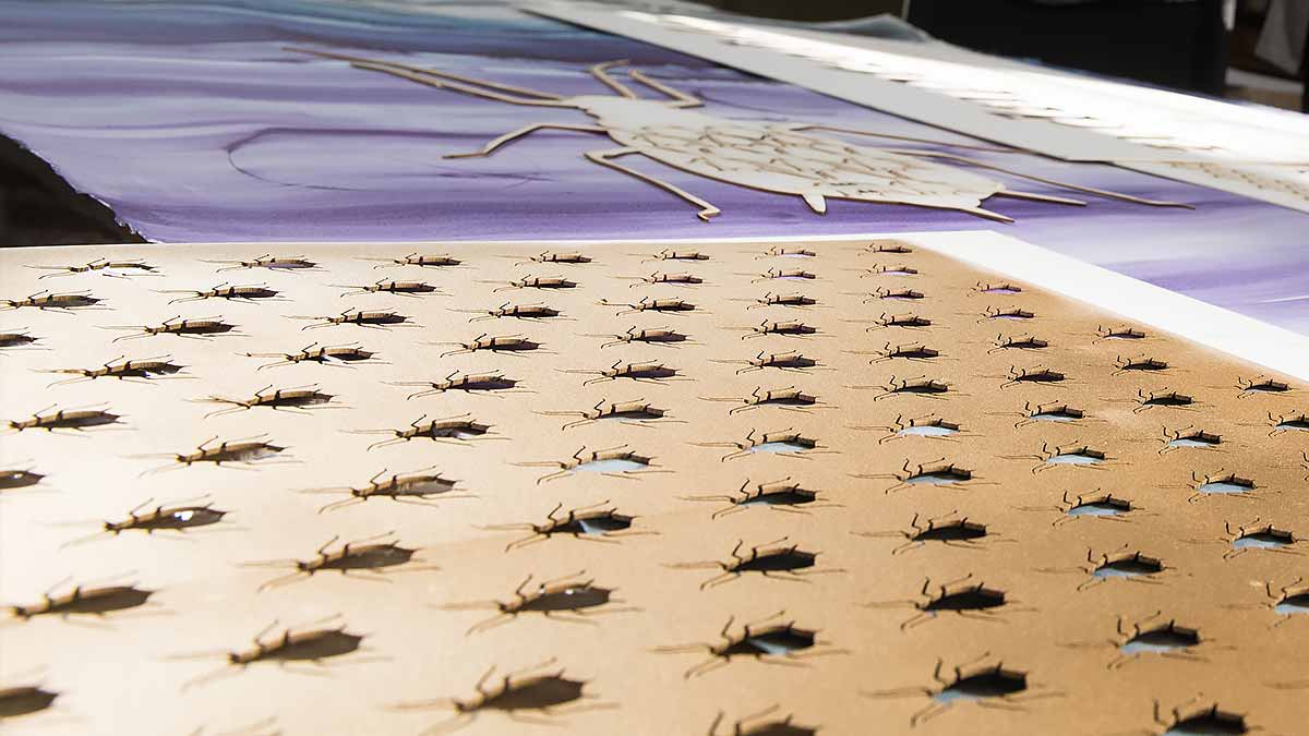 Laser-cut aphids Laser-cut aphids