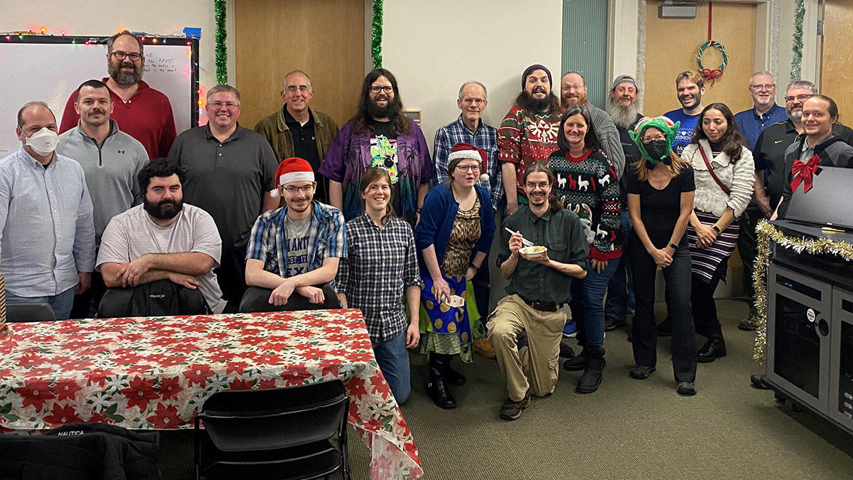 Part of the OIT Team at 2022 holiday potlucks