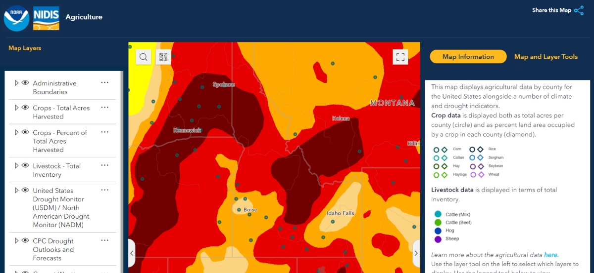 agricultural heat map