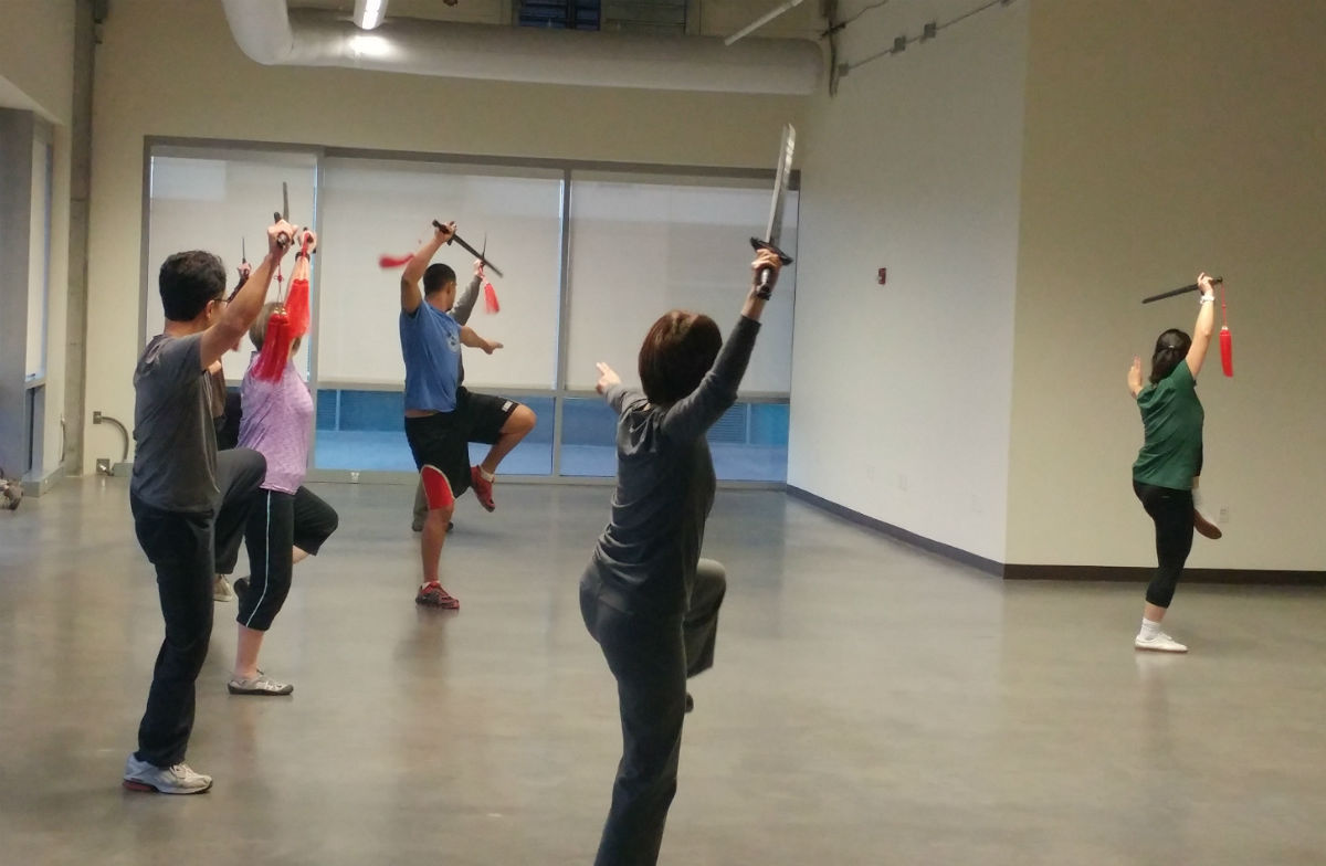 Lingyun Li leads a Boise Tai Chi class. Lingyun Li leads a Boise Tai Chi class.