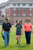 Parents on campus during orientation