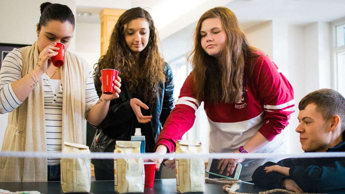 Students having coffee
