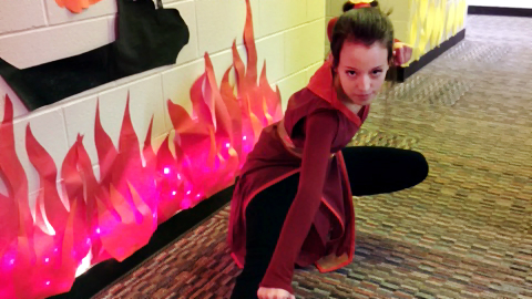 Tower floor Halloween trick or treat Tower floor Halloween trick or treat