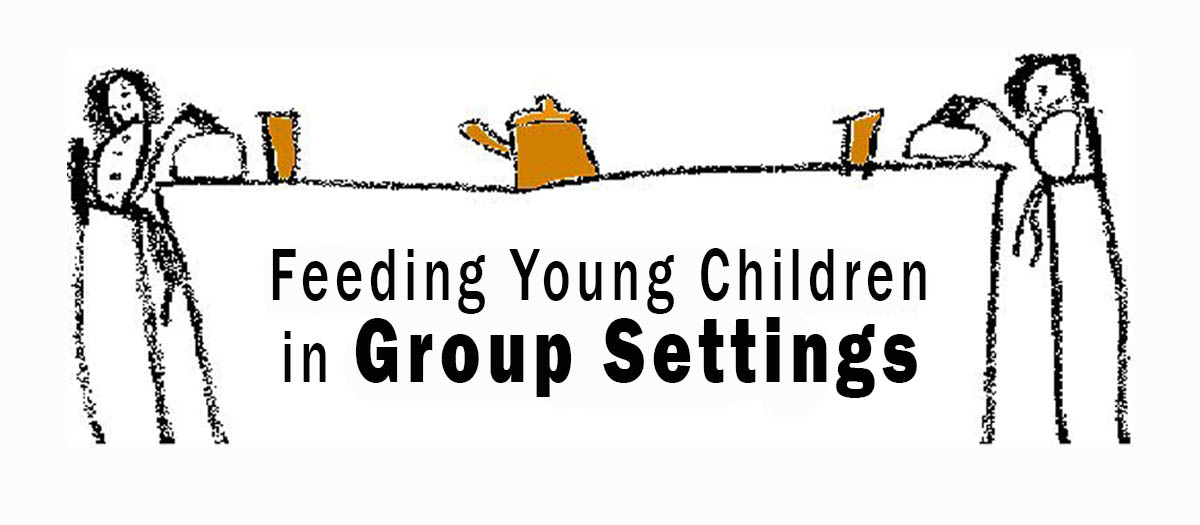 Feeding young children in group settings graphic