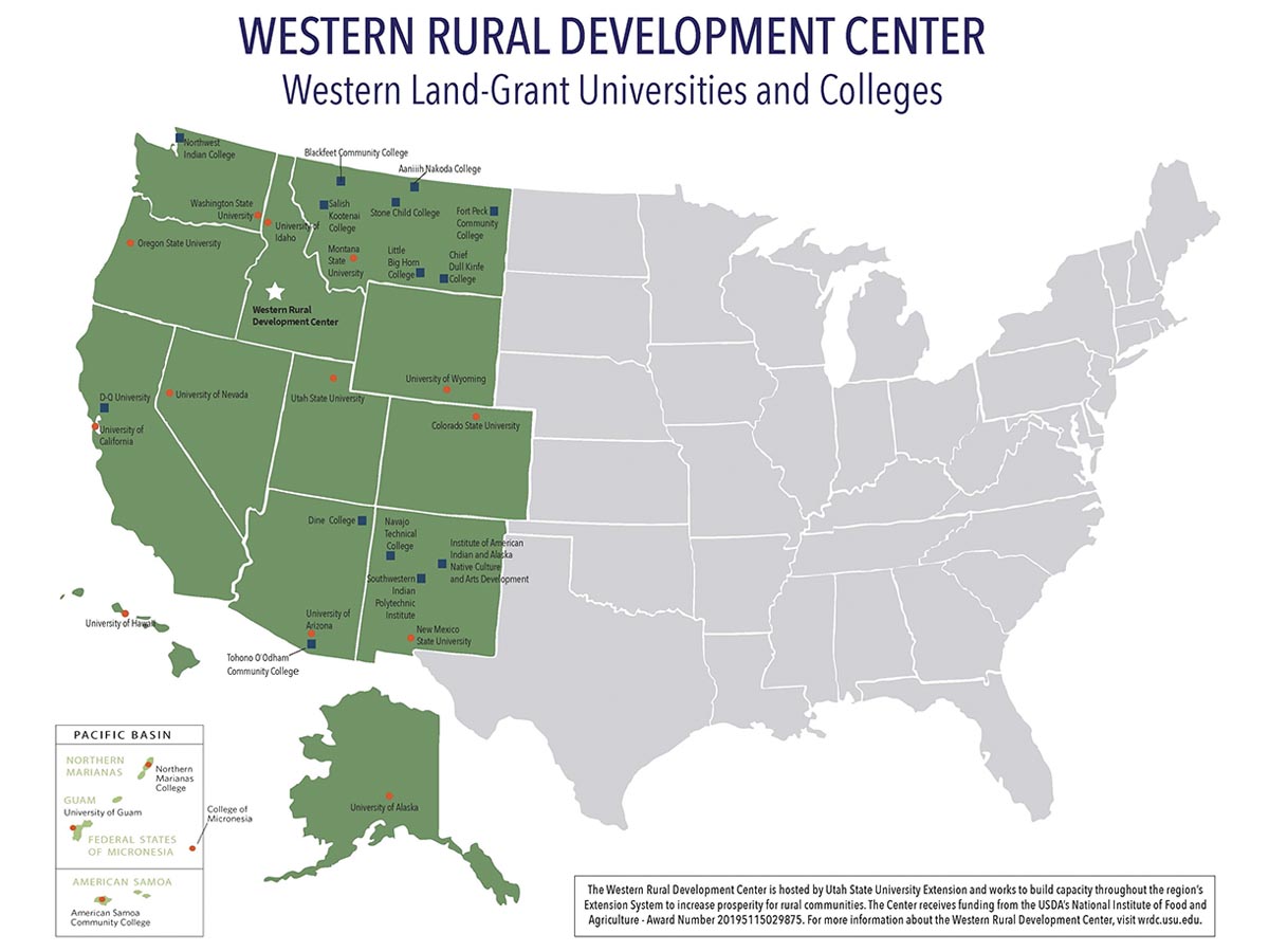 Western Rural Development Center map