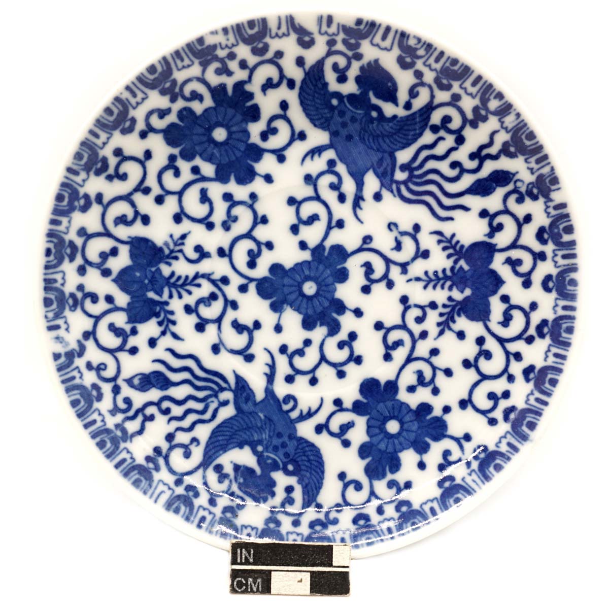 Plate (sara), Ho-o Bird pattern, porcelain.