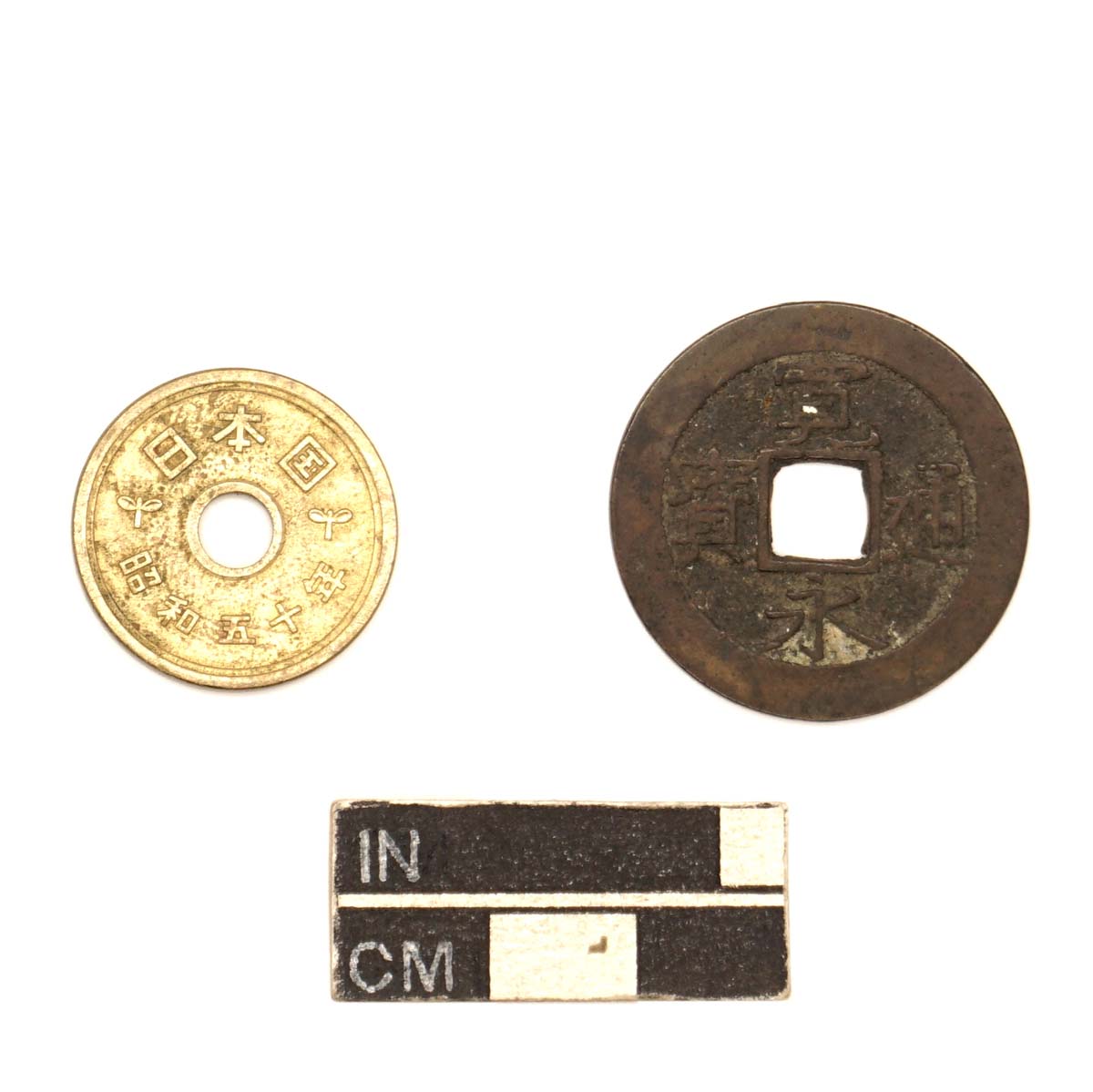 Chinese coins, metal.