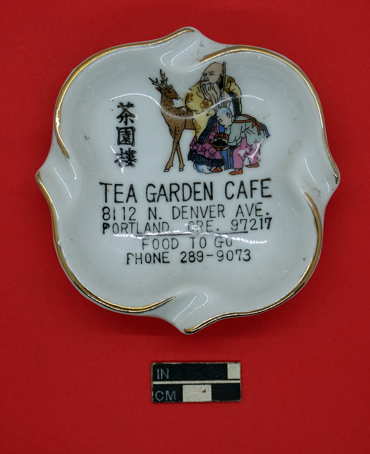 Ashtray from Tea Garden Cafe, Portland, Oregon