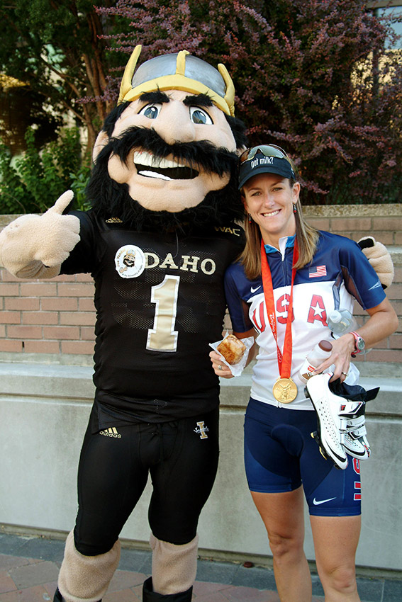Kristin Armstrong with Joe Vandal