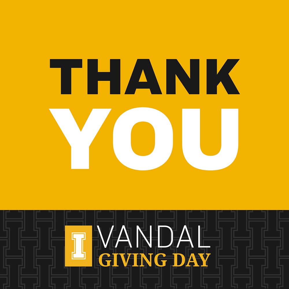 Vandal Giving Day Thank You