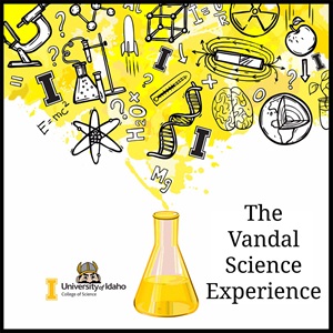  Logo for "The Vandal Science Experience" podcast