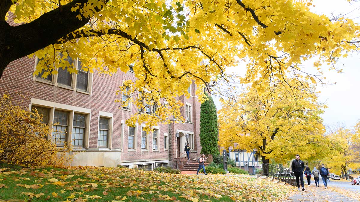 Exterior view of the student health services building