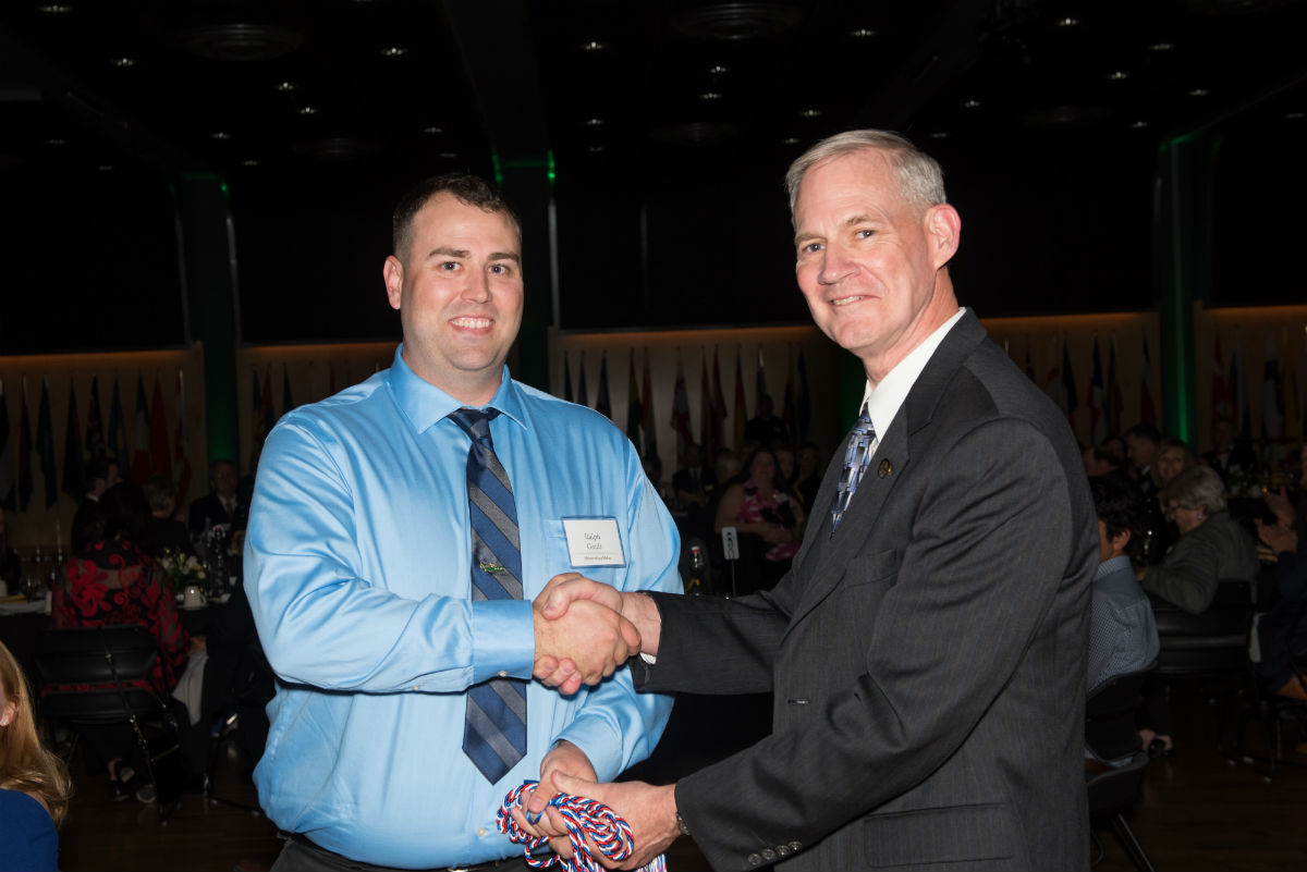 Ralph Gault at commencement dinner