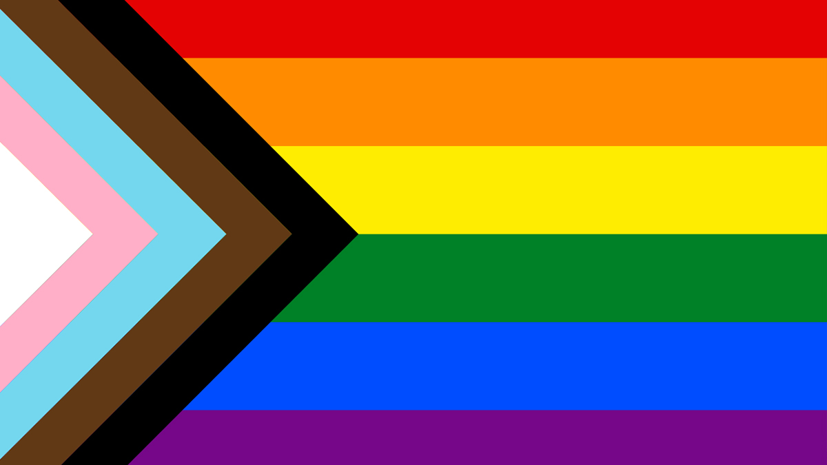 The LGBTQA+ pride flag