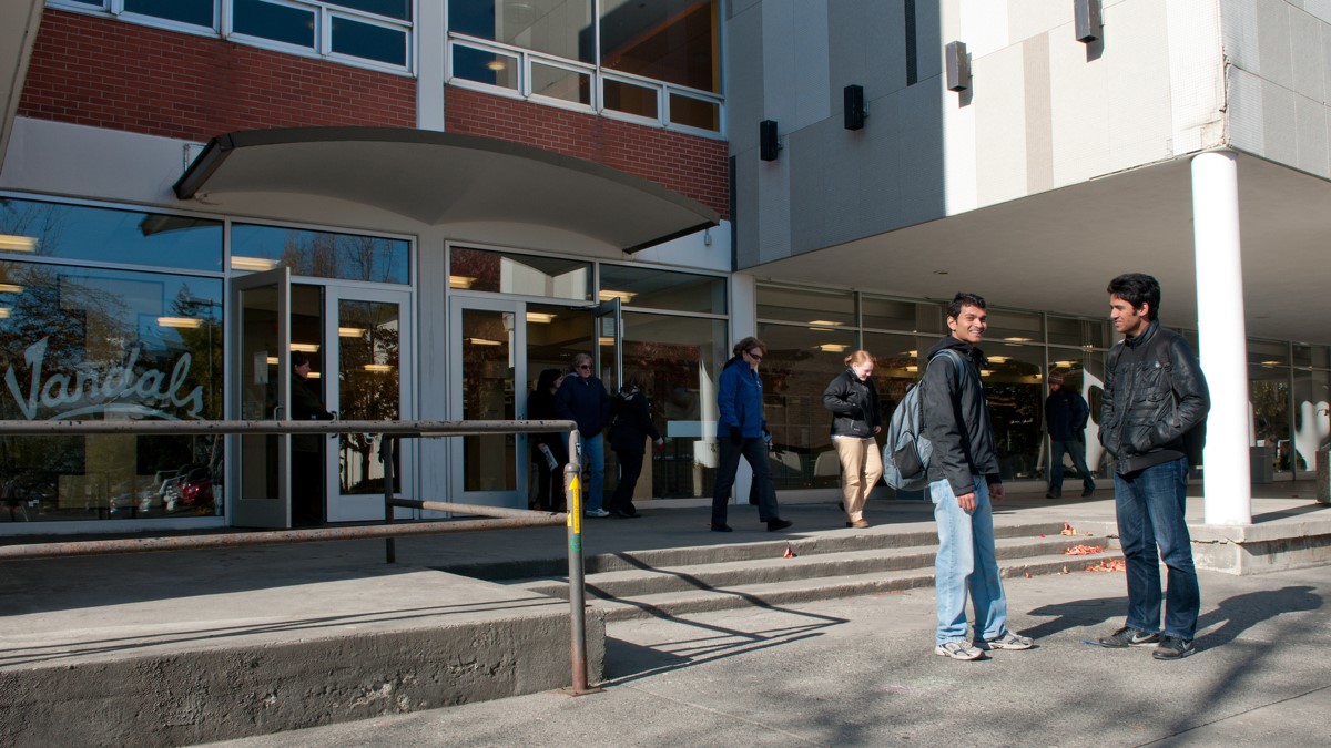 Bruce Pitman Center front stairs