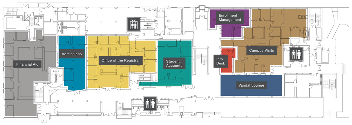 Bruce M Pitman Center First Floor Map