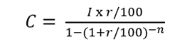 Capital costs equation