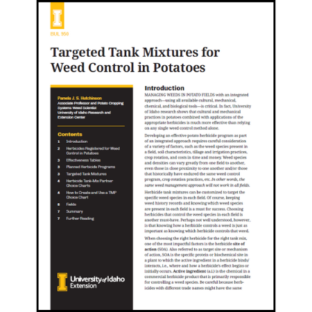 Targeted Tank Mixtures for Weed Control in Potatoes