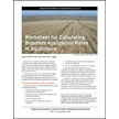 Worksheet for Calculating Biosolids Application Rates in Agriculture