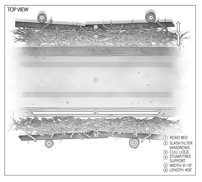 slash filter windrow diagram top view
