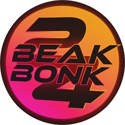 The Beak Bonk logo features their name overlaying the number 24, contained in a circle with a gradient from red to orange, colors often associated with intense energy or heat.