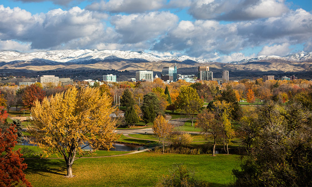 Boise Skyline in the autumn