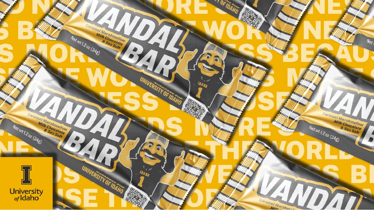 The Vandal Bar over a gold background with the tagline "The World Needs More Sweetness"