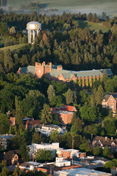 An aerial view of the University of Idaho's Moscow campus.