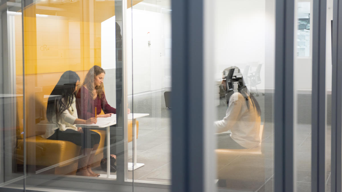 Students in an IRIC study space