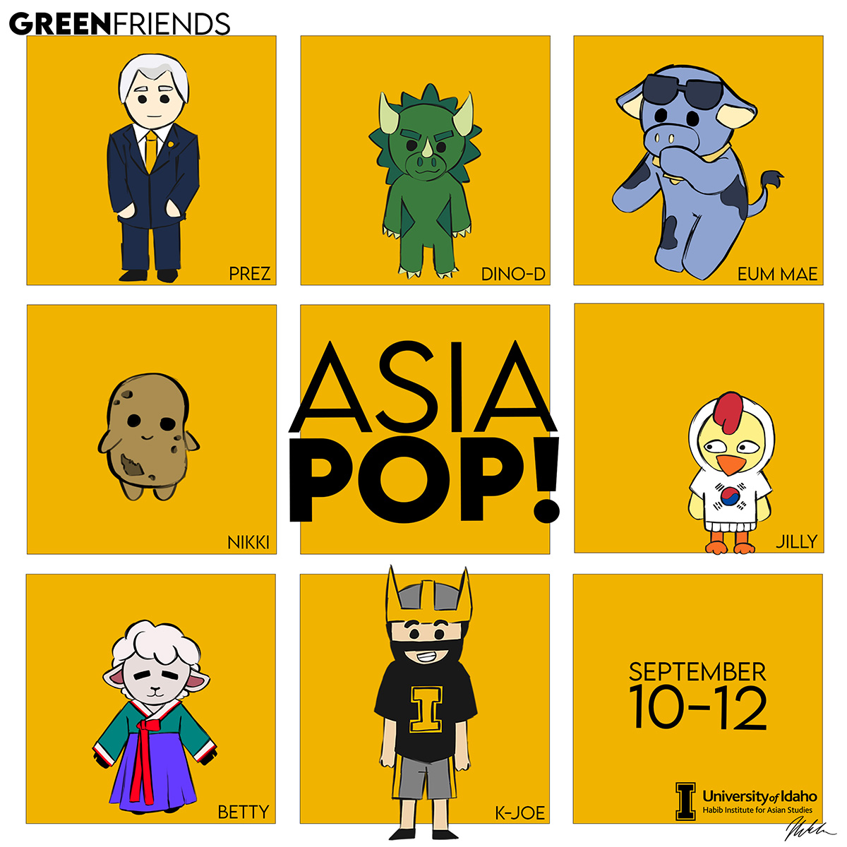 grid image of chibi characters