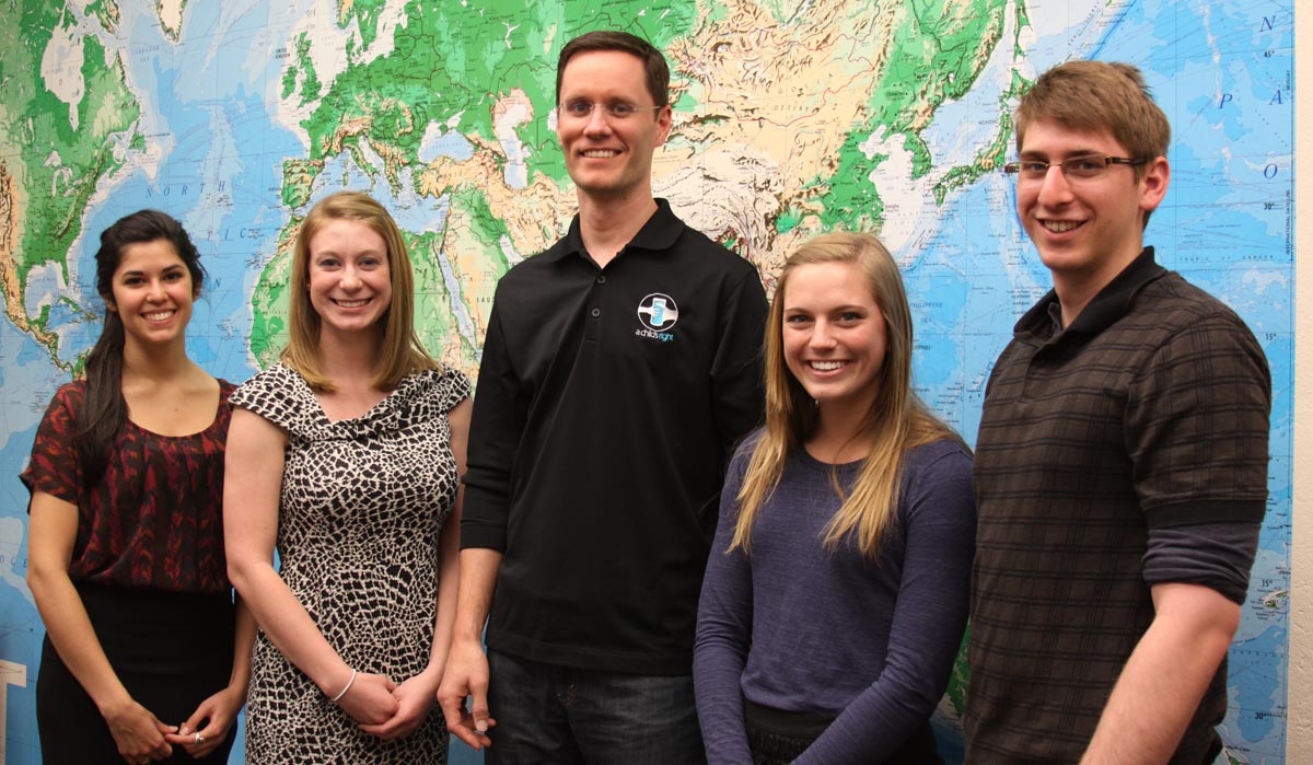 Eric Stowe with International Studies students