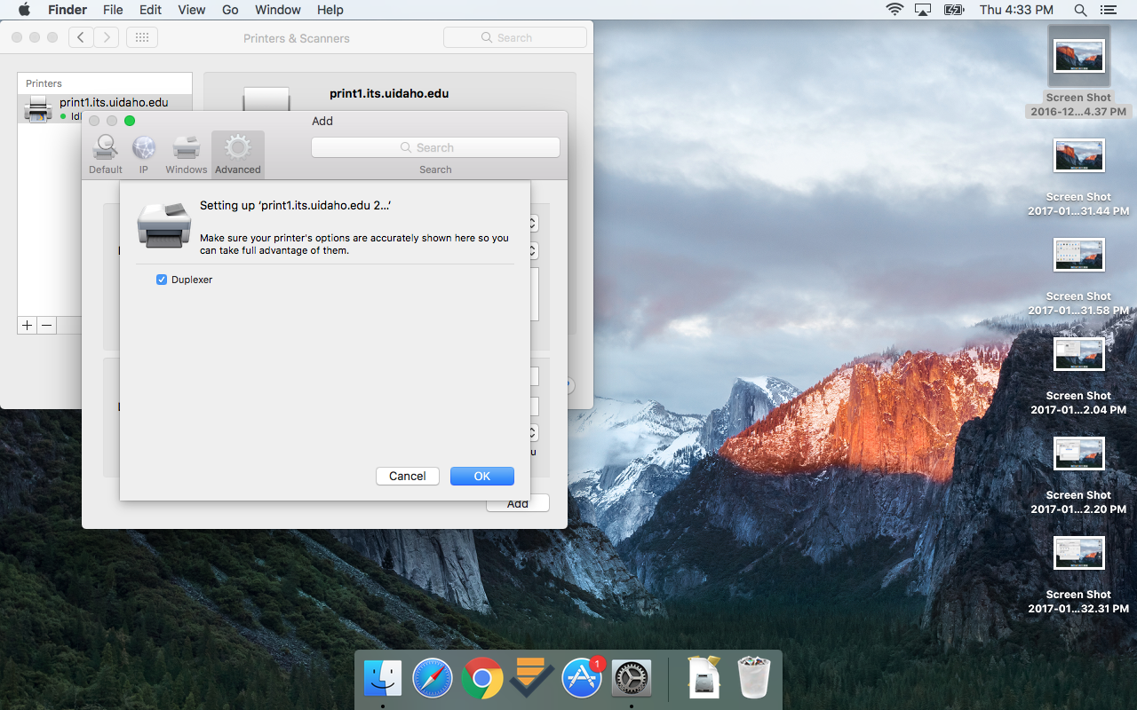  screen shot mac printer duplexer