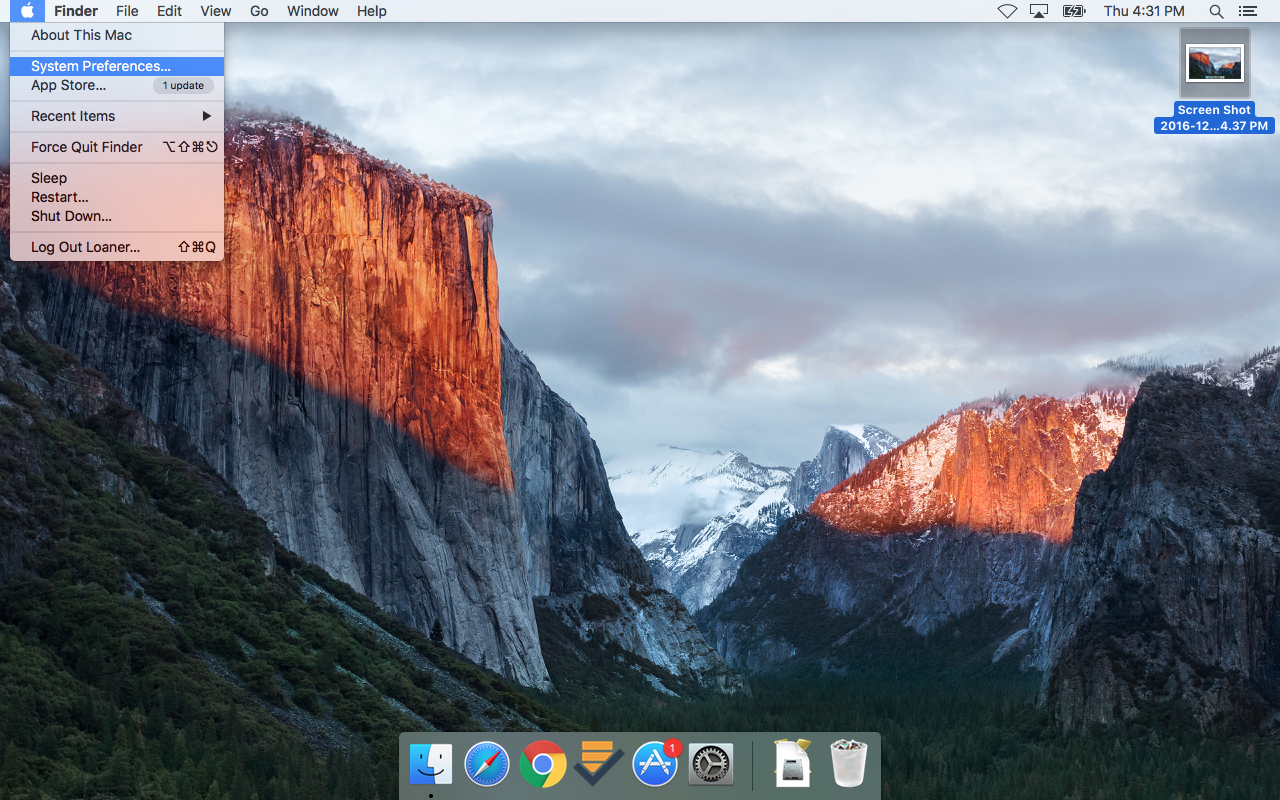 screen shot mac printer preferences