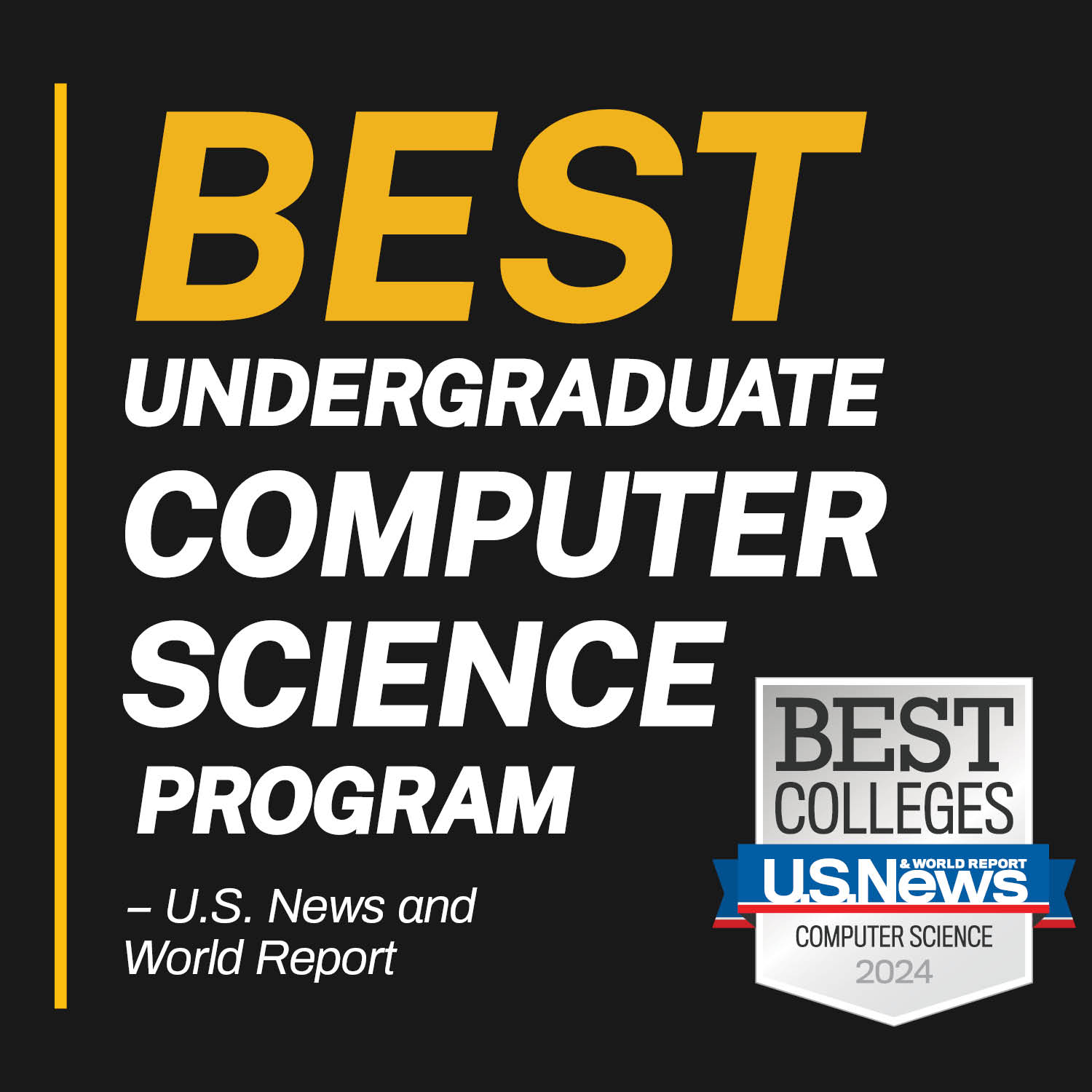 Best Undergraduate Computer Science Program - U.S. News and World Report