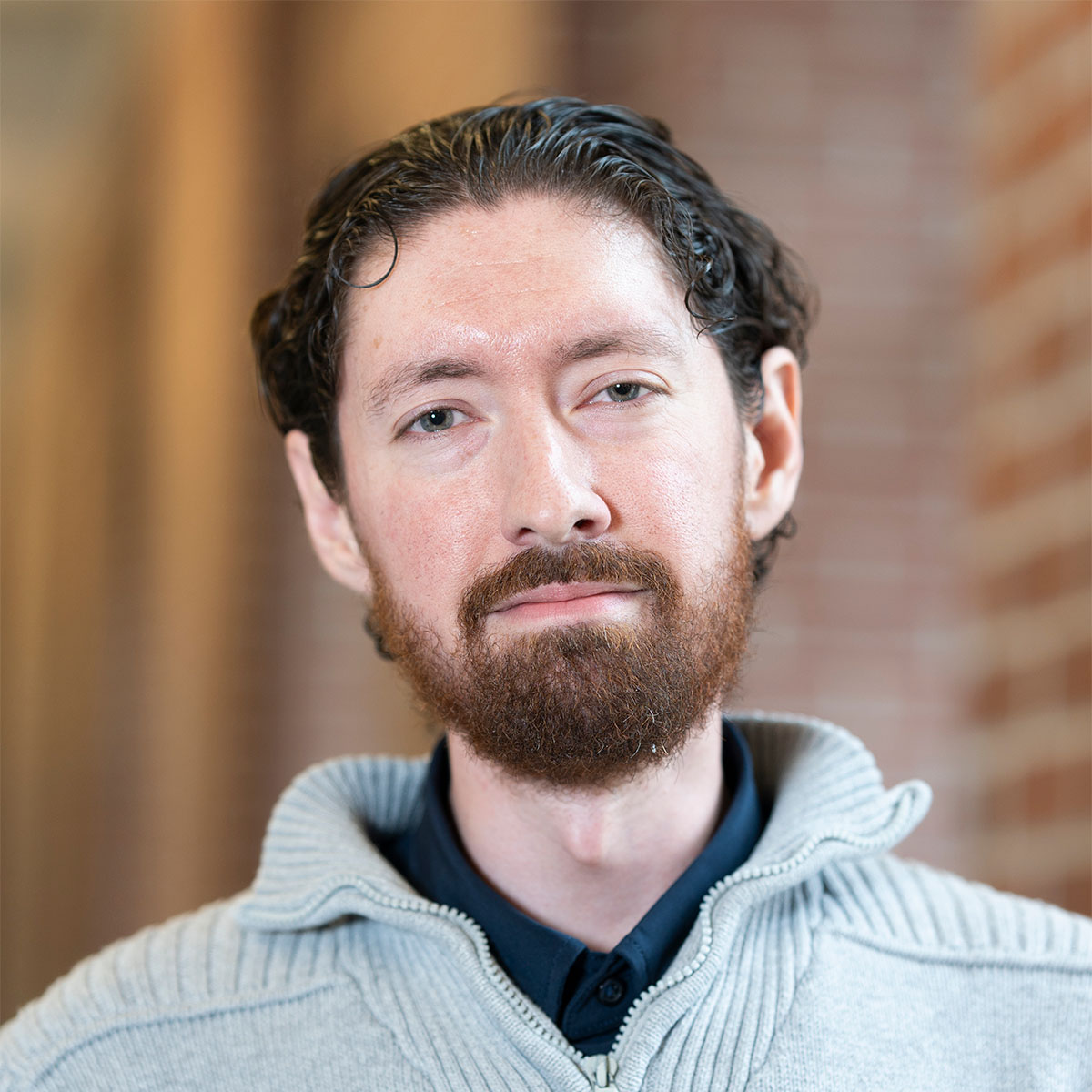 man looking at camera