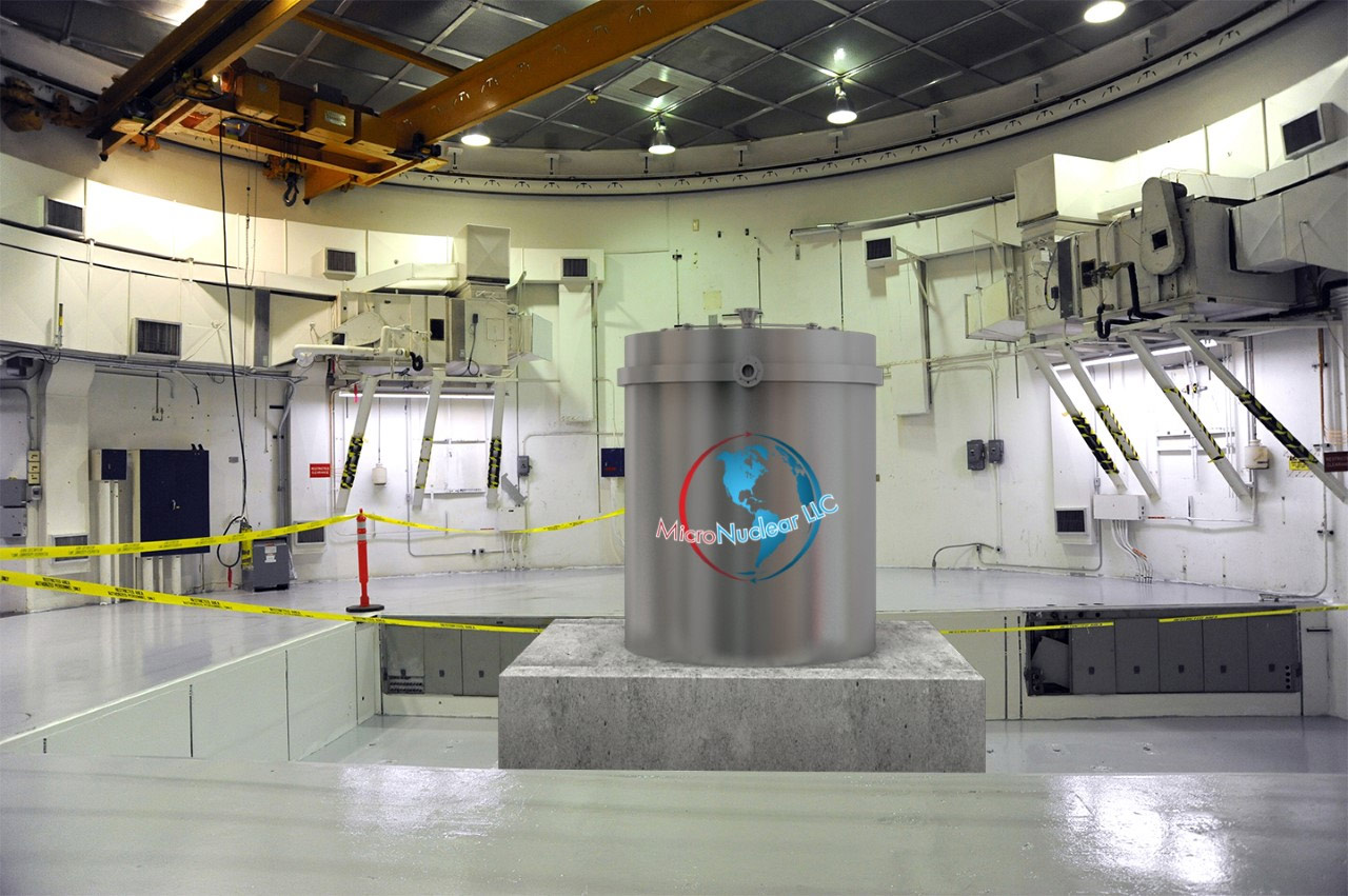 Artist’s rendering of University of Idaho Molten Salt Nuclear Battery testing at Idaho National Laboratory Zero Power Physics Reactor.