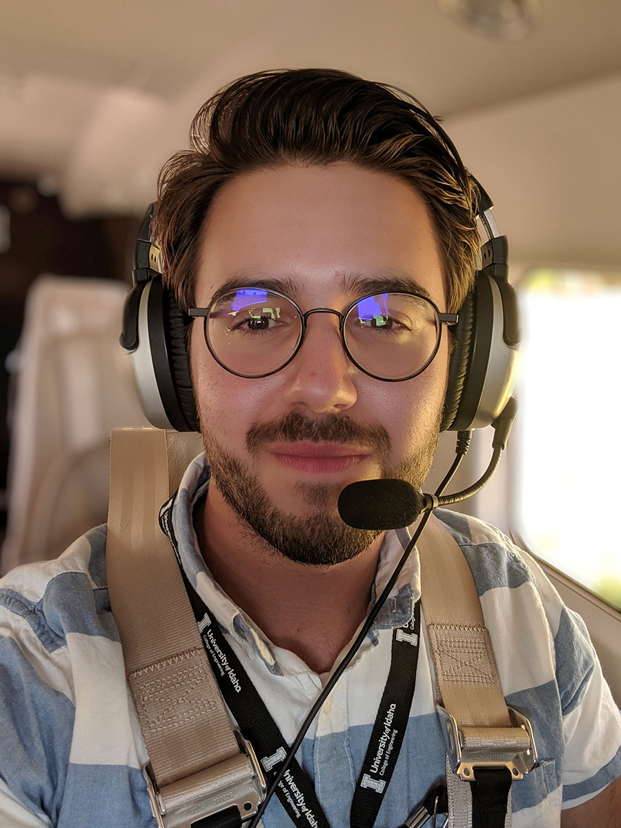 Mechanical Engineering major Ricky Baptista at Quest Aircraft Company in Sandpoint, Idaho