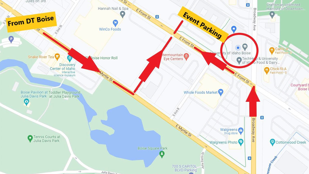 Directions to the Boise Water Center