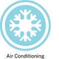 snowflake with text - air conditioning